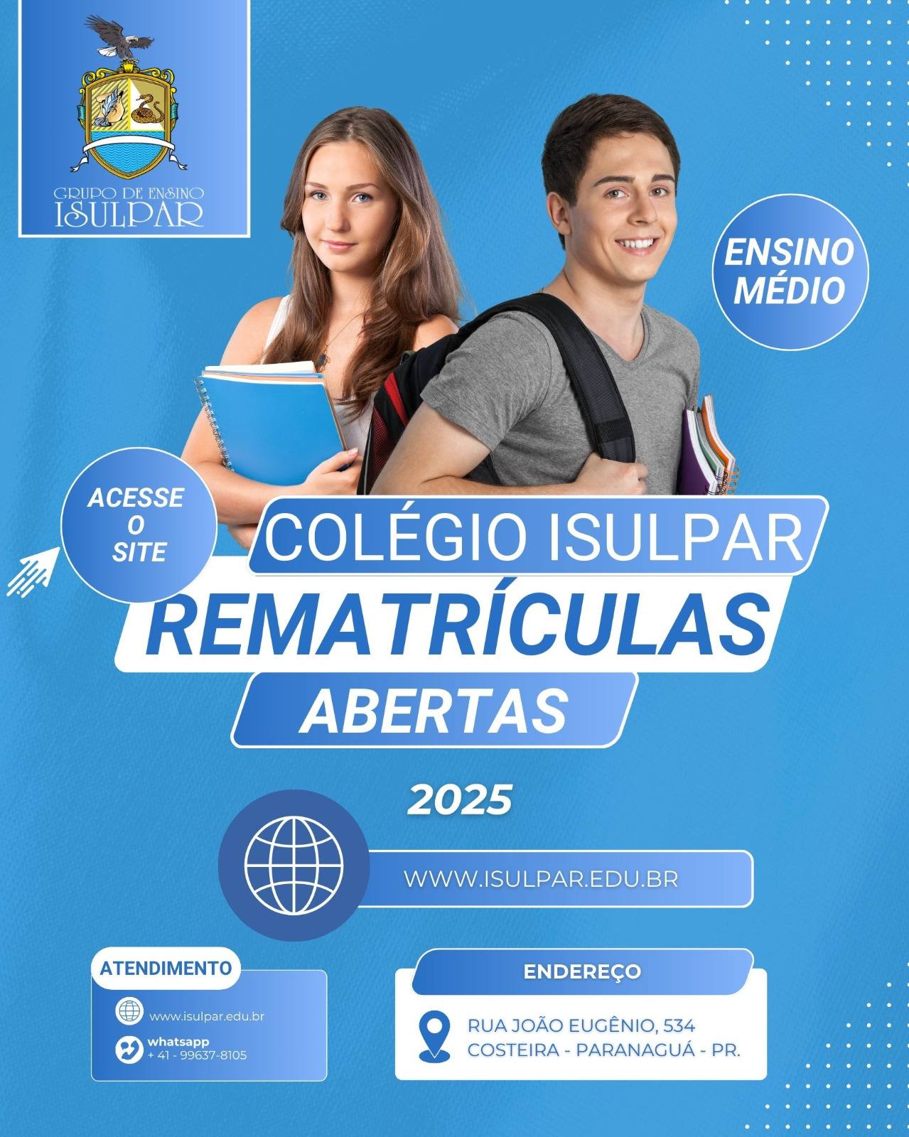 REMATRÍCULAS ABERTAS 2025