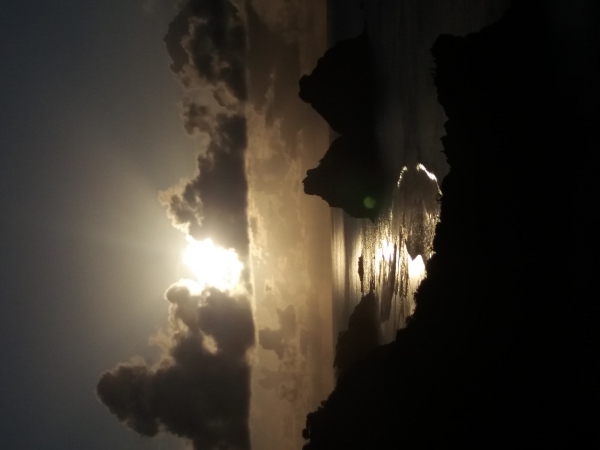 Reflexos do pôr do sol